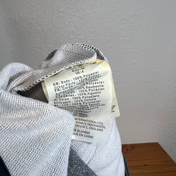 Bench Women's Zip Up Athleisure Jacket Asymmetrical Gray Mock Neck Thumbholes XS - Picture 7 of 7